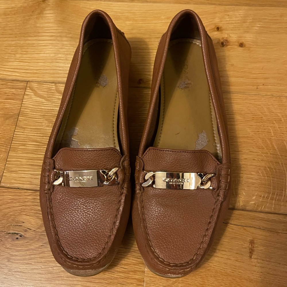 Coach Tan Leather Loafers 7.5
